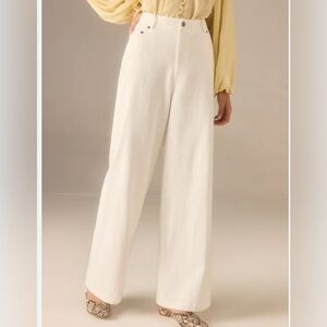 Commense Cream Wide Leg Women's Pants